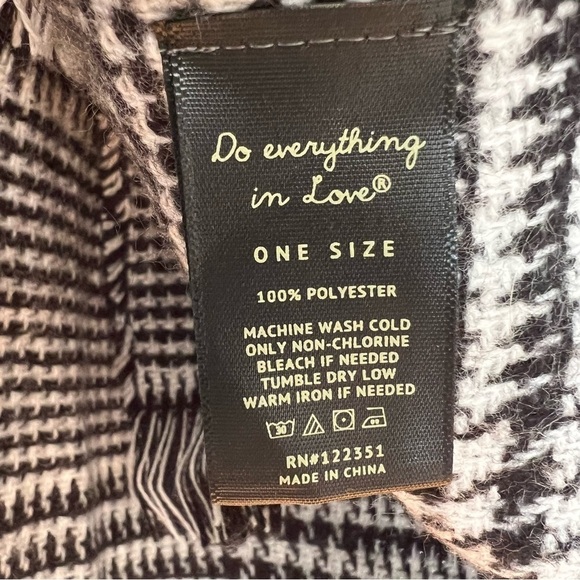 Do Everything in Love Women's Knit Plaid Check Kimono Cardigan Sweater one size - Picture 6 of 6